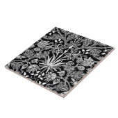 William Morris Hyacinth Print, Schwarz und Weiß Fliese (Seite)