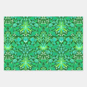 William Morris Hyacinths, Türkis, Pflaume, Grün Geschenkpapier Set (Vorderseite 3)