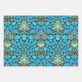 William Morris Hyacinths, Türkis, Pflaume, Grün Geschenkpapier Set (Vorderseite)