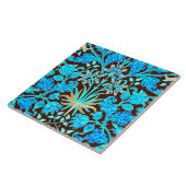 William Morris-Hyazinthen-Druck, Aqua und Brown Fliese (Seite)