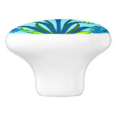 William Morris-Hyazinthen-Druck, Cerulean Blau Keramikknauf (Seitenansicht)