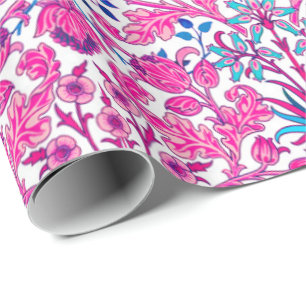 William Morris Hyazinthen-Druck, Fuchsia-Pink Geschenkpapier