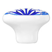 William Morris-Hyazinthen-Druck, Kobalt-Blau u. Keramikknauf (Seitenansicht)