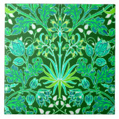 William Morris-Hyazinthen-Druck, Smaragdgrün Fliese (Vorderseite)