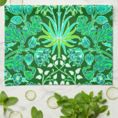 William Morris-Hyazinthen-Druck, Smaragdgrün Handtuch (Gefaltet)