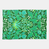 William Morris-Hyazinthen-Druck, Smaragdgrün Handtuch (Horizontal)