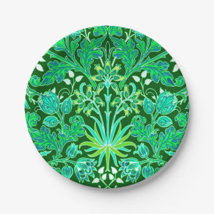 William Morris-Hyazinthen-Druck, Smaragdgrün Pappteller