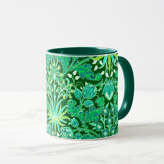 William Morris-Hyazinthen-Druck, Smaragdgrün Tasse