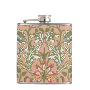William Morris Hyazinthen-Muster Staubrose Flachmann