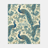 William Morris Iconic Peacock Arts & Crafts Decor Fleecedecke (Vorderseite)