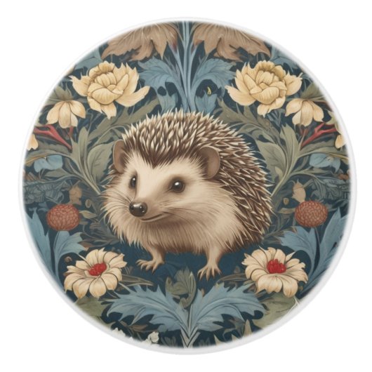 William Morris Igel Traditionelle Blume Keramikknauf (Vorderseite)
