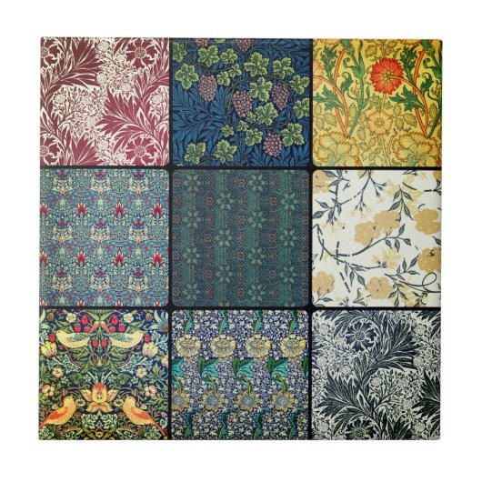 William * Morris II Art Nouveau Collage Fliese (Vorderseite)