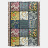 William * Morris II Art Nouveau Quilt Patch Throw Decke (Vorderseite Vertikal)
