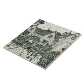 William Morris - Illustration von seinem Haus 1893 Fliese (Seite)