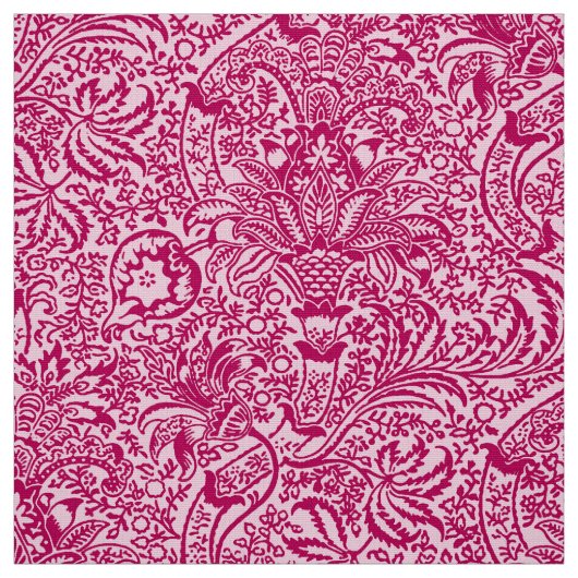 William Morris-Inder, Fuchsie und Pastellrosa Stoff (Muster)