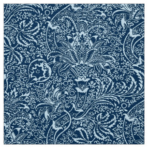 William Morris-Inder, Indigo und Himmel-Blau Stoff