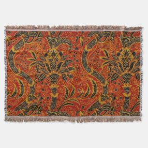 William Morris India Red Floral Decke