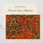 William Morris India Red Floral Einladung (Vorne/Hinten)