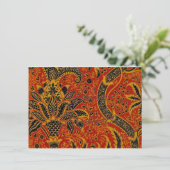 William Morris India Red Floral Einladung (Stehend Vorderseite)