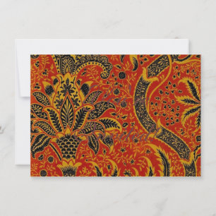 William Morris India Red Floral Einladung