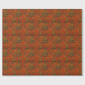 William Morris India Red Floral Geschenkpapier (Flach)