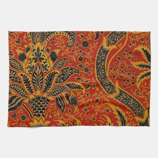 William Morris India Red Floral Handtuch (Horizontal)