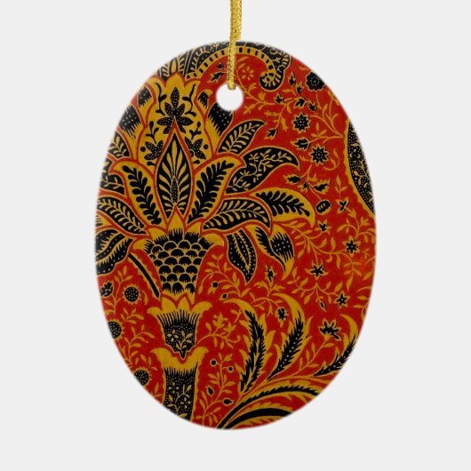 William Morris India Red Floral Keramik Ornament (Vorne)