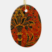 William Morris India Red Floral Keramik Ornament (Hinten)