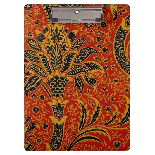 William Morris India Red Floral Klemmbrett (Vorderseite)
