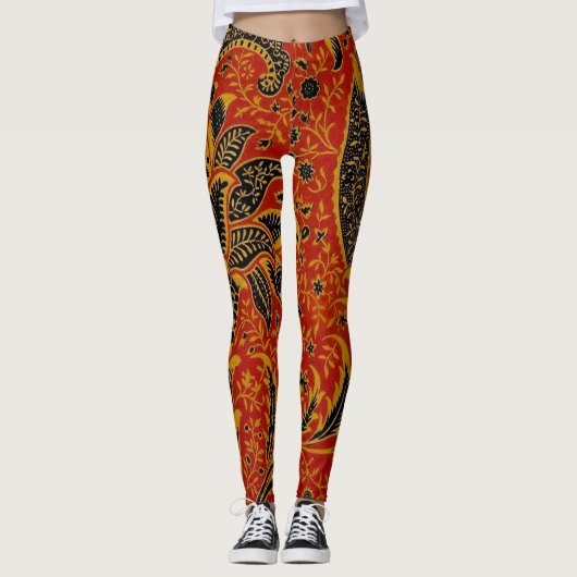 William Morris India Red Floral Leggings (Vorderseite)