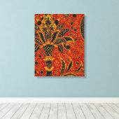 William Morris India Red Floral Leinwanddruck (Insitu (Holzboden))