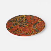 William Morris India Red Floral Pappteller (Schrägansicht)