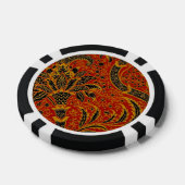 William Morris India Red Floral Pokerchips (Einzeln)