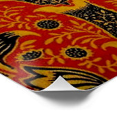 William Morris India Red Floral Poster (Ecke)