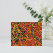 William Morris India Red Floral Postkarte (Stehend Vorderseite)