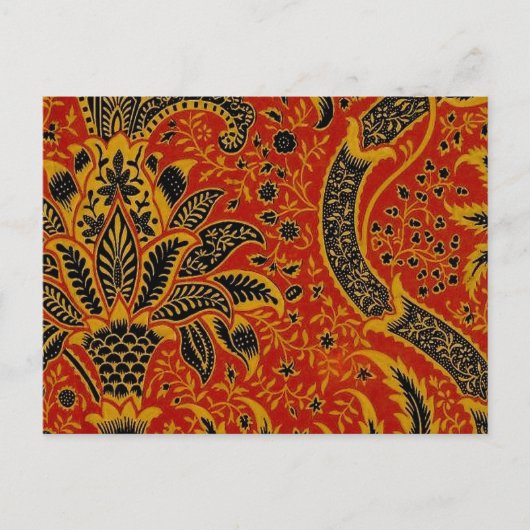 William Morris India Red Floral Postkarte (Vorderseite)