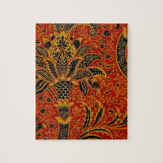 William Morris India Red Floral Puzzle (Vertikal)