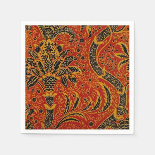 William Morris India Red Floral Serviette (Vorderseite)