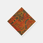 William Morris India Red Floral Serviette (Ecke)
