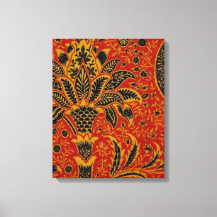 William Morris India Rot Blumen Vintage Klassiker Leinwanddruck