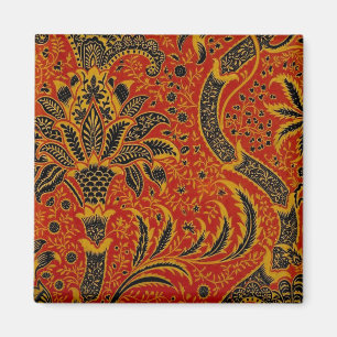 William Morris India Rot Blumen Vintage Klassiker Magnet