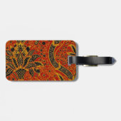 William Morris India Rot floral Gepäckanhänger (Rückseite horizontal)