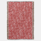 William Morris Indian, Dark Red und White Decke (Vorderseite Vertikal)