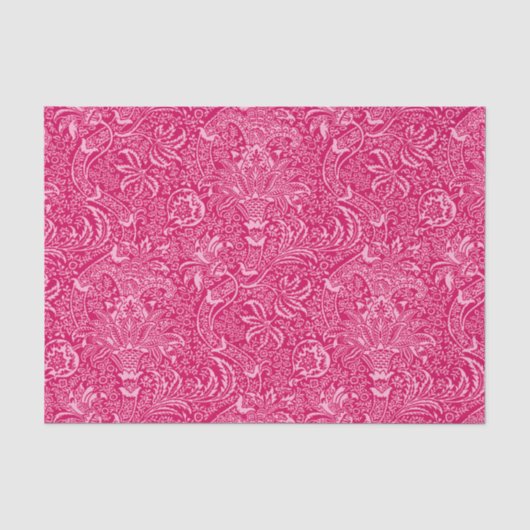 William Morris Indian, Deep Fuchsia Pink Seidenpapier (Vorderseite)