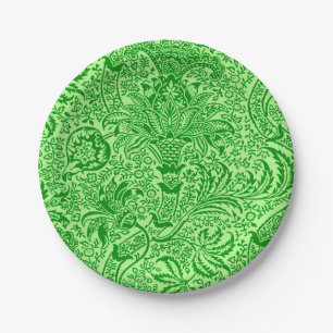 William Morris Indian, Limette und Kiwi Grün Pappteller
