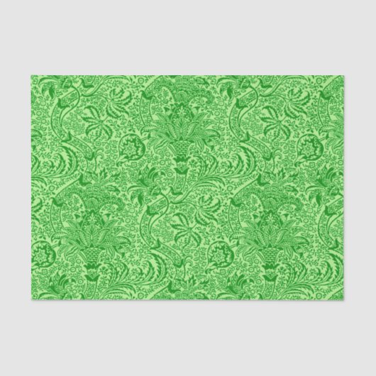 William Morris Indian, Limone und Kiwi Green Seidenpapier (Vorderseite)