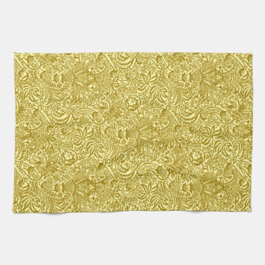 William Morris Indian, Mustard Gold Geschirrtuch (Horizontal)
