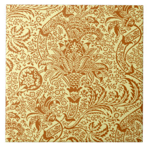 William Morris Indian, Senfgelb und Gold Fliese