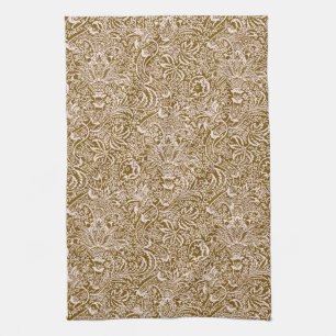 William Morris Indian, Taupe Tan und Beige Geschirrtuch