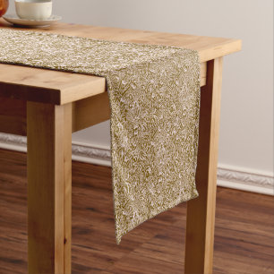 William Morris Indian, Taupe Tan und Beige Kurzer Tischläufer